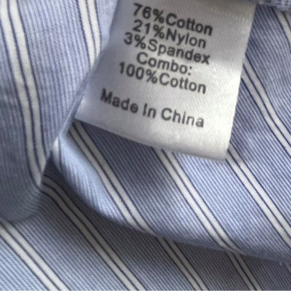 Tuckernuck Blue & White Striped Ruffle Collar Dress Button Front Size M Like New - Picture 9 of 9